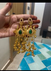 Gold-Tone Statement Chandelier Earrings