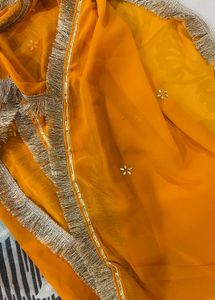 Vibrant Orange Floor length Anarkali suit n Dupatt