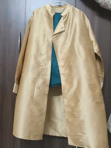 Elegant Golden khadi Silk Kurta Set for Men