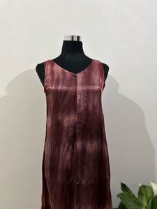 Satin Tie-Dye Maxi Dress