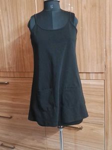 Black Mini Dress with Pockets