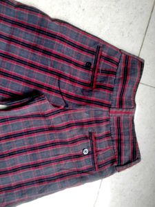 Classic Plaid Wide Leg Trousers