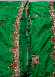 Embellished Green Silk Saree
