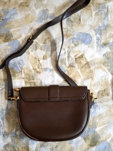 Dark Chocolate Imported Leather Sling
