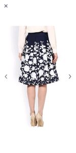 Harpa Blue Flower Print Skirt