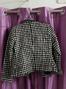 Chic Black &amp; White Checked Jacket