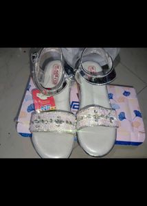 Sparkly Silver Sandals for Girls