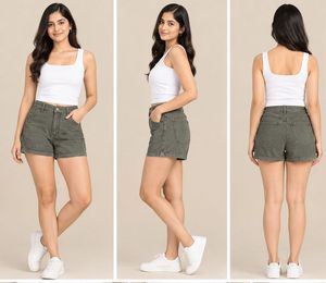 Stylish Olive Green Shorts