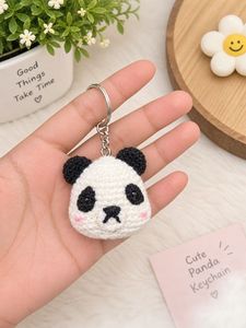 Handmade Crochet Panda Keychain