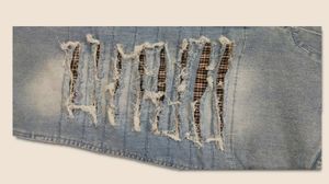 Ripped Denim Overalls