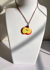Cute Apple Slice Pendant Necklace