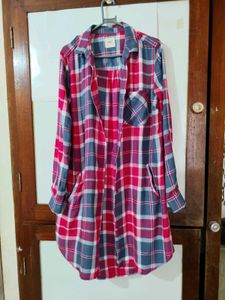 Chic Plaid Longline Shirt