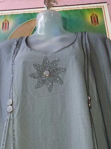 Embellished Blue Kurta