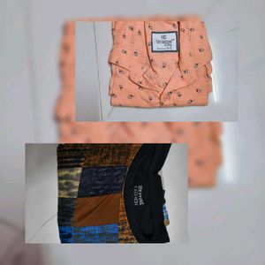 peach mens shirt and t shir