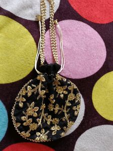 Black Potli Bag
