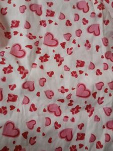 Pink Heart Print Pajama Pants
