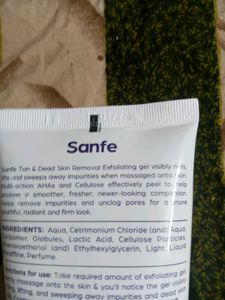Sanfe Exfoliating Gel for Tan Removal
