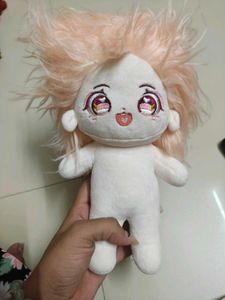 Cute Plush Doll with Pink Hair