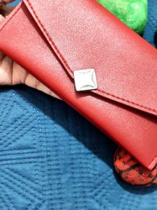 Red Flap Wallet
