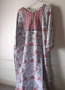Trending Cotton blend with real mirror work Kurti