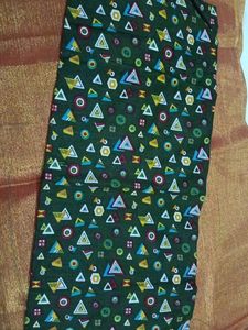 Green Geometric Print blouse Fabric