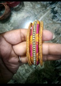 Vibrant Silk Thread Bangles Set