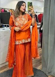 Purple Embroidered Salwar Suit