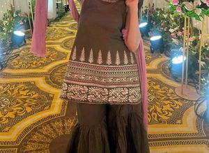 Olive Green Sharara Set sale 💖sale sal