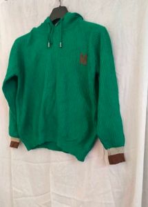 Green Knit Hoodie