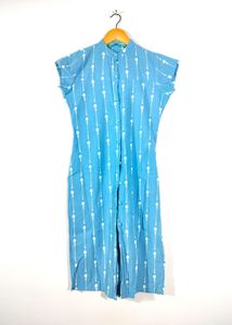 Light Blue With Dot Prints Kurtas (Women's)