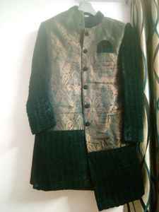 Emerald & Gold Sherwani