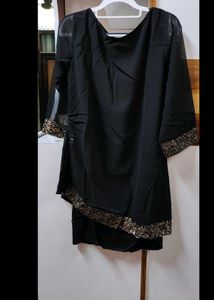 Elegant Black Kurta with Sequins