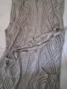Chic Sleeveless Hooded Cardigan
