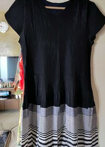Pleated Black Dress