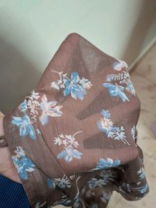 Sheer Floral Button-Up Blouse