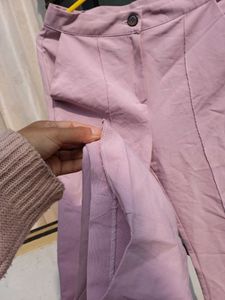 High waist Lavender Flare Leg Trousers