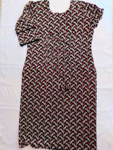🌸 Designer Long Kurti with Back Dori Design