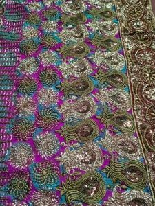 Embroidered Purple Saree