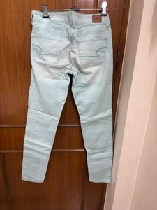 Mint Green Skinny Fit Jeans