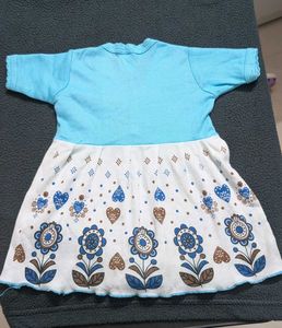 💙 Cute Baby Girl Cotton Frock