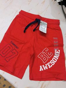 5-6 year Red 'Be Awesome' Kids Shorts