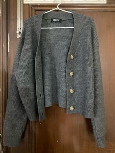 Cozy Grey Knit Cardigan