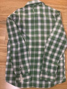 Men's Green Plaid Long Sleeve Shirt