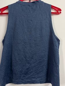 Adidas Women's Blue Twist Front Tank Top