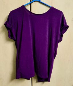 Purple Open Back Top