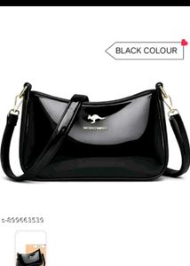 Chic Black Patent Hobo Bag