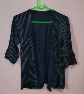 Striped Style Open Front Top
