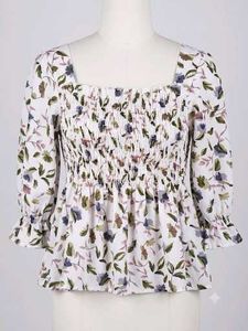 Chic Floral Smocked Square Neck Top
