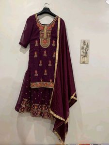 Sharara Suit Set With Dupatta