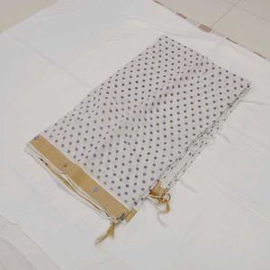 White Polka Dot Dupatta